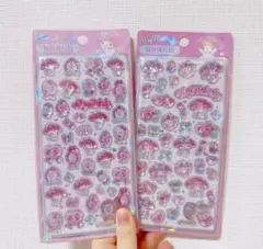 セール　マイメロ　サンリオ ドロップシール　2枚セット　ぷっくりシール　可愛い