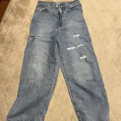 ダメージ加工ライトブルーデニムパンツmimico 様専用