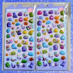 【4】ボンボンドロップシール まとめ売り カラフル お菓子 ぷっくり 2枚