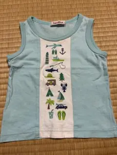 ファミリア　ノースリーブ　夏のアウトドア　タンクトップ