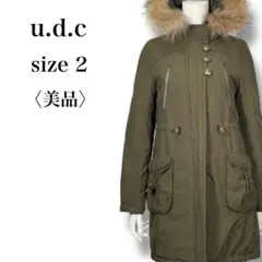 美品 u.d.c リアルファー ラクーン 中綿 ミリタリー モッズコート M