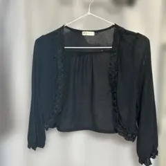 美品　axes femme 漆黒の薔薇　フリル レースボレロ M ゴシック 完売