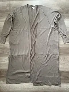 【美品 春夏】プラステ ロングカーディガン　グレージュM