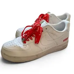 Nike Air Force 1 Supreme 赤シューレース 27.5センチ