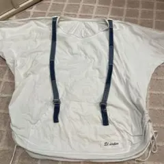 エルロデオデニムストラップ付きホワイトTシャツのサムネイル