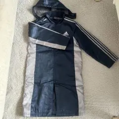 adidas フード付きコート 140cm ネイビー