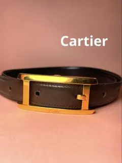 極美品】カルティエ Cartierベルト マストライン ダブルC シルバー