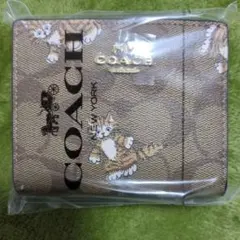 COACH 二つ折り財布 猫 プリント ねこ ネコ - メルカリ