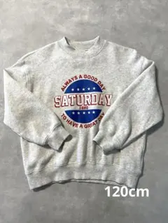 ロゴ裏起毛トレーナー120cm