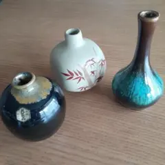陶器製一輪挿し3点セット