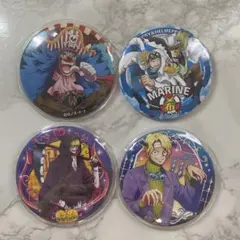 ワンピース 輩缶バッジ サボ コラソン バギー MARIN コビー＆ヘルメッポ