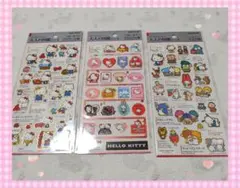 正規品　カミオジャパン　大人の図鑑シール　サンリオ　3種　キティ