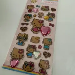 サンリオ　キラキララインストーンシール　ハローキティ日焼け
