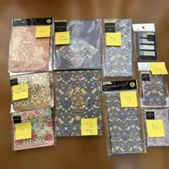 ウィリアム・モリス 文房具セット ジッパーバッグ、封筒、ミニ封筒、便箋、付箋等のサムネイル
