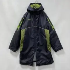 ミズノ/箱根駅伝ベンチコート/フーデッドロングジャケット/ブランドロゴプリント