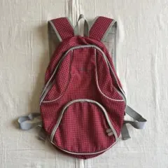 90s OLD NIKE バックパック リュック グラフチェック柄 ロゴ刺繍 赤