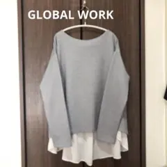 グローバルワーク　 レイヤード 長袖トップス