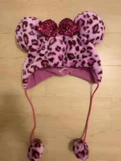 ディズニーミニーヒョウ柄ファンキャップ