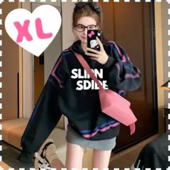 お洒落♡ レディース パーカー オーバーサイズ ビッグシルエット 韓国 かわいい