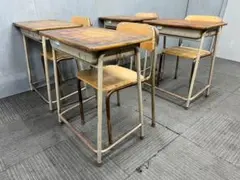 532◆自社便対応地域あり◆コクヨ製◆学童机・椅子4組(旧JIS2号)学校学習塾