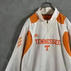 アディダス　ナイロンジャケット　刺繍ロゴ　ドローコード　裏地メッシュ　LO5