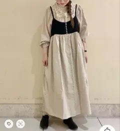 新品★サマンサモスモス★クレリックキャミワンピース★ベージュ