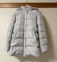 GLOBAL WORK ウツクシルエット撥水ダウンコート　グレージュM