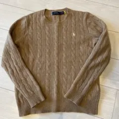 POLO RALPH LAUREN ケーブルニットセーター Mサイズ ベージュ
