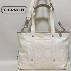 COACH コーチ トートバッグ シグネチャー ショルダーバッグ 2WAY