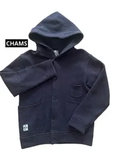 CHUMS チャムス フード付き ネップニットブルゾン ネイビー　Mサイズ