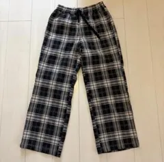 ラブトキシックチェック柄 カジュアルパンツ 150M ウエストゴム 黒
