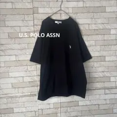 U.S. POLO ASSN ポロ Tシャツ 半袖 黒 ブラック ワンポイント