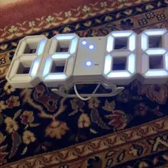 LED デジタル置時計 ホワイトのサムネイル