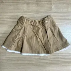 petit main 100 ベージュ プリーツスカート　キュロット