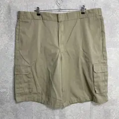ディッキーズ　カーゴ　ハーフパンツ　ビックサイズ　カーキチノパン W48