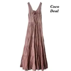 ココディール ワンピース ノースリーブ ロング ティアード フレア Aライン