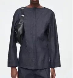 COS THE STRAIGHT-NECK RAW DENIM SHIRTのサムネイル