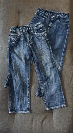 キッズ　デニム パンツ 2本セット(送料込)