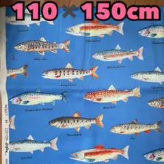 1.5m♡新品コットンツイル生地♡綿100%♡日本製 淡水魚コットンこばやし