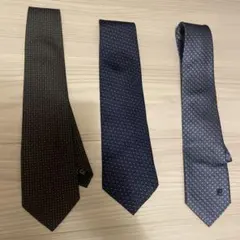 ネクタイ 3本セット ネイビー系
