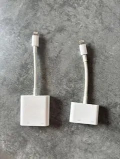 【美品】Apple 純正ライトニングケーブルhdmi & USBカメラアダプター
