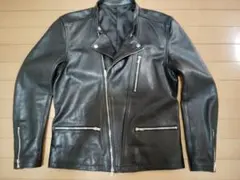 【※新品】NOID レザージャケット カウレザーセミダブルライダース ブラック