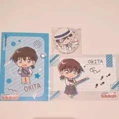 名探偵コナン 沖田総司 怪盗キッド 缶バッジ ポストカード コナンランド