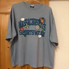 SIGNAL SPORTS 刺繍 Tシャツ ブルー Lサイズ