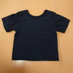 Kastane　カスタネ　 黒　半袖　カットジャガードteeのサムネイル