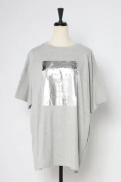 BONJOUR SAGAN 箔プリントロゴTシャツ　グレーのサムネイル