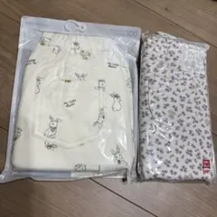 gu サマナルパンツ　ユニクロ　レギンス　女の子　うさぎ　犬　100サイズ