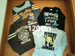 子供服　120cm　長袖Tシャツ　カットソー　4点セット　キッズ