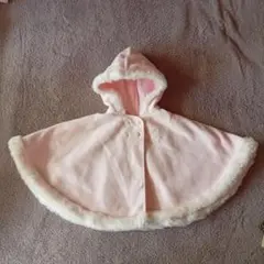 ファミリア　ピンク フリースポンチョ 60〜90