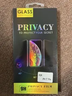 iPhone 17 Pro ガラスフィルム覗き見防止9H